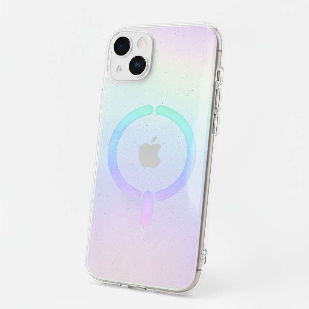 Funda Purpurina Compatible con MagSafe para iPhone 15
