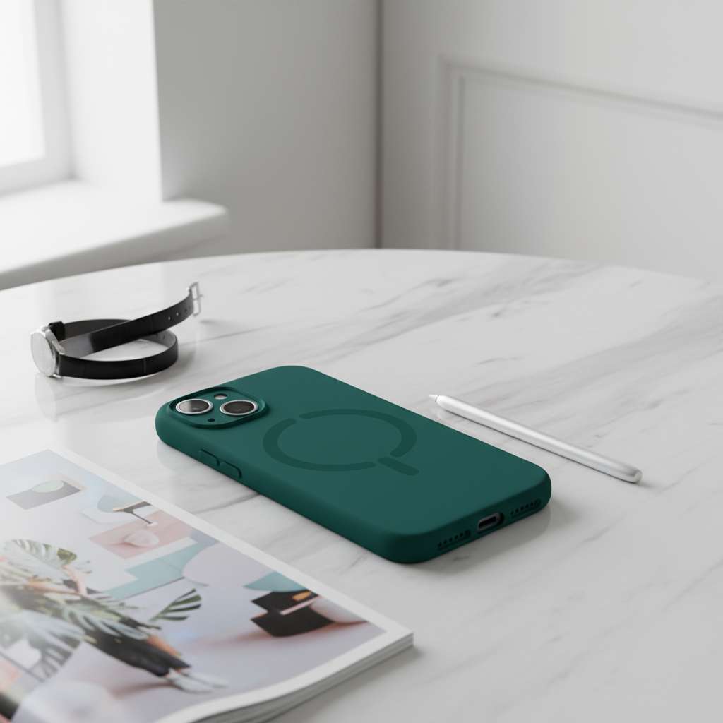 Funda Compatible con MagSafe con Cubre Cámara para iPhone 15 Plus