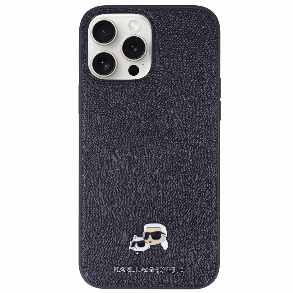 Funda Karl Lagerfeld negra para iPhone 13 Pro, colaboración La Casa de las Carcasas x Karl Lagerfeld