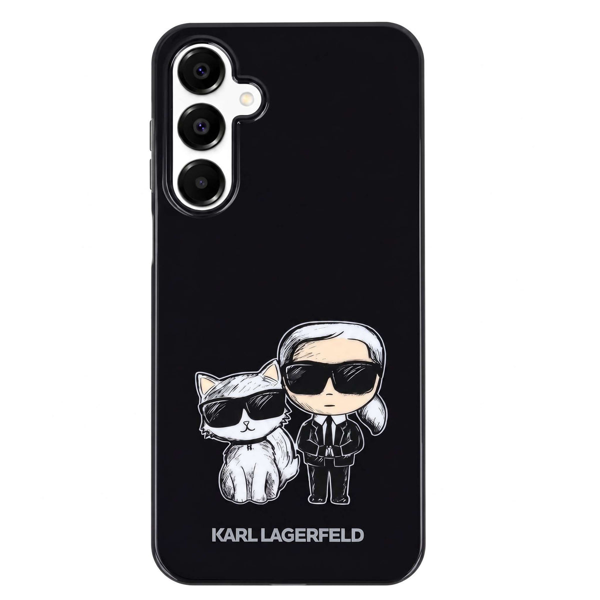 Funda Karl Lagerfeld negra para Samsung Galaxy A17 4G, colaboración La Casa de las Carcasas x Karl Lagerfeld